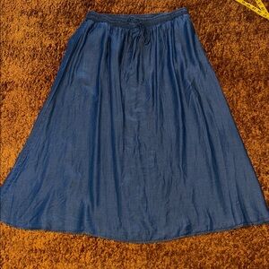 Cyrus A-Line Skirt in Navy Blue